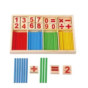 Mathematical intelligence stick set – colorful counting sticks and number blocks for kids learning math